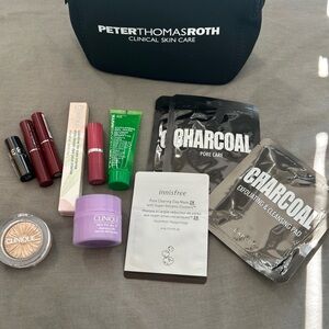 Peter Thomas Roth Makeup Bag with Clinique full size and samples